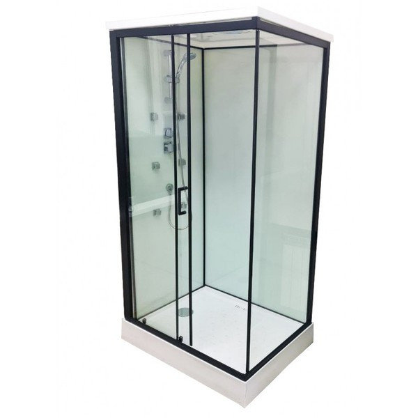 Душовий бокс VERONIS BN 811 110х80х215 см на низькому піддоні лівосторонній прозоре скло розсувні двері