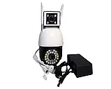 Бездротова Камера DUAL CAMERA P12 WIFI IP 360/90 V380PRO 3+3.0mp Поворотна Вулична з Датчиком Руху SV227, фото 5
