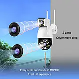 Бездротова Камера DUAL CAMERA P12 WIFI IP 360/90 V380PRO 3+3.0mp Поворотна Вулична з Датчиком Руху SV227, фото 6