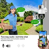 Бездротова Камера DUAL CAMERA P12 WIFI IP 360/90 V380PRO 3+3.0mp Поворотна Вулична з Датчиком Руху SV227, фото 8