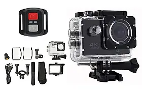 Екшн камера DVR SPORT-S3 Wi Fi waterprof 4K, Камера з пультом, Водонепроникна SV227