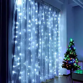 Гірлянда водоспад 3х2 м Xmas 360LED W-3 Біла 12PCS iC227