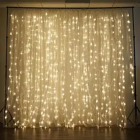 Xmas гірлянд (Штора) 3M*2M) 200 led WW-9 Теплий Білий (Copper) на мідному дроті + соед (100) HS HS iC227