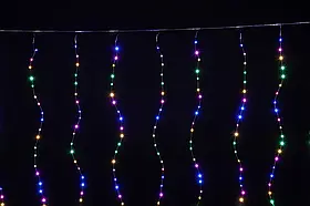 Xmas гірлянд (Штора) 3M*3M) 300 led M-9 Мультиколірний (Copper) на мідному дроті + соед (100) HS HS iC227