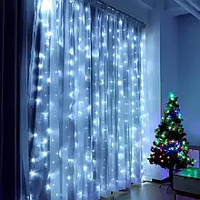 Гірлянда водоспад 3х2 м Xmas 360LED W-3 Біла 12PCS YU227