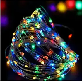 Xmas Гірлянд 30 Led 3M (Copper) Мідний дріт (Крапля Роси) M MULTI Працює від батарейок+USB iC227