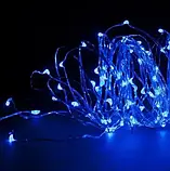 Xmas Гірлянда 30 Led 3M (Copper) на мідному дроті (Крапля роси) B BLUE від батарейок+USB SV227, фото 4