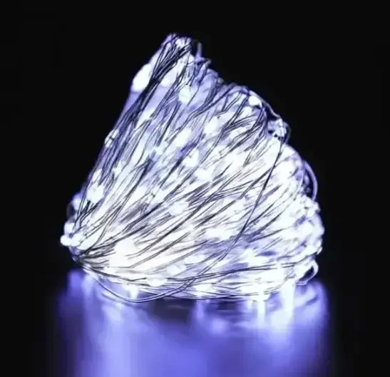 Xmas гірлянд 30 Led 3M на мідному дроті (Крапля роси) W WHITE від батарейок + USB (300) HS HS SV227