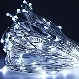 Xmas гірлянд 30 Led 3M на мідному дроті (Крапля роси) W WHITE від батарейок + USB (300) HS HS SV227, фото 6