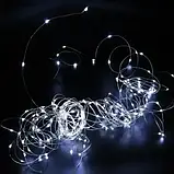 Гірлянда 30 Led 3 метра Battery box на мідному дроті (Крапля роси) W WHITE Xmas Працює від батарейок білий колір SV227, фото 6