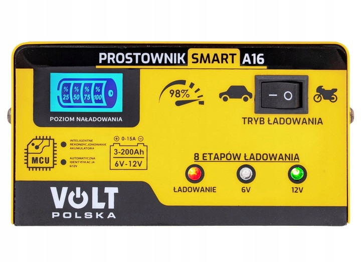 Зарядний пристрій для акумуляторів Volt Polska Smart Випрямляч зарядний пристрій Зарядка акумулятора, фото 1