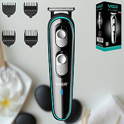 Бездротова машинка триммер для стрижки волосся та бороди VGR V-055 Професійна бритва з насадками
