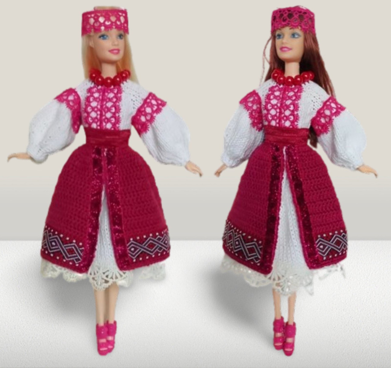 Український національний костюм ручної роботи для ляльки