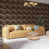 Самоклеюча декоративна 3D панель під коричневу єкатеринославську цеглу 700x3080x3 мм, фото 6