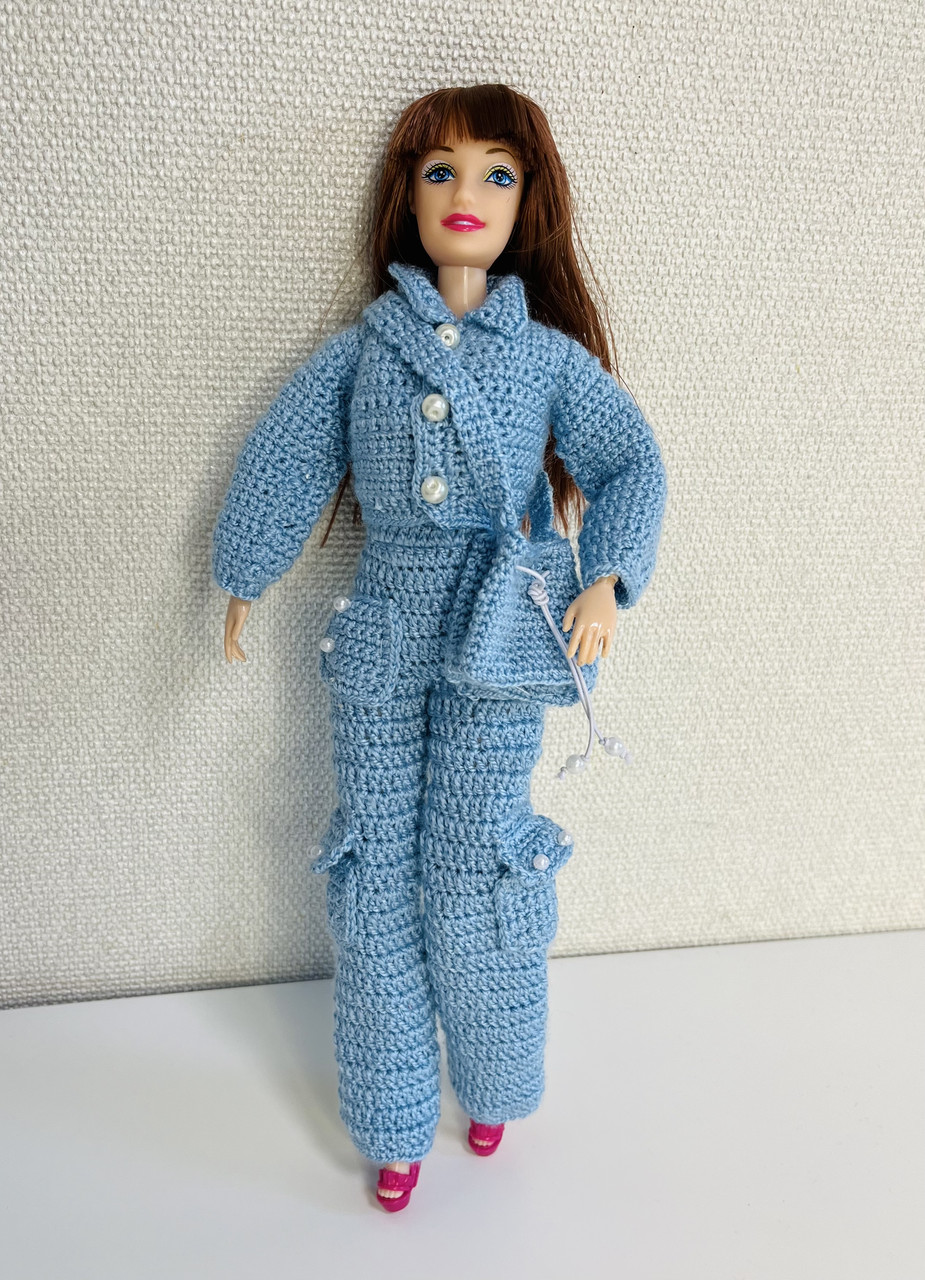 Лялька "Джесіка". Барбі. У наборі: лялька, комбенізон карго,топ,курточка, сумочка ручної роботи та сукня., фото 1