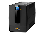Джерело безперебійного живлення NJOY Horus Plus 1000 (PWUP-LI100H1-AZ01B), Lin.int., AVR, 4 x евро, USB, LCD, пластик