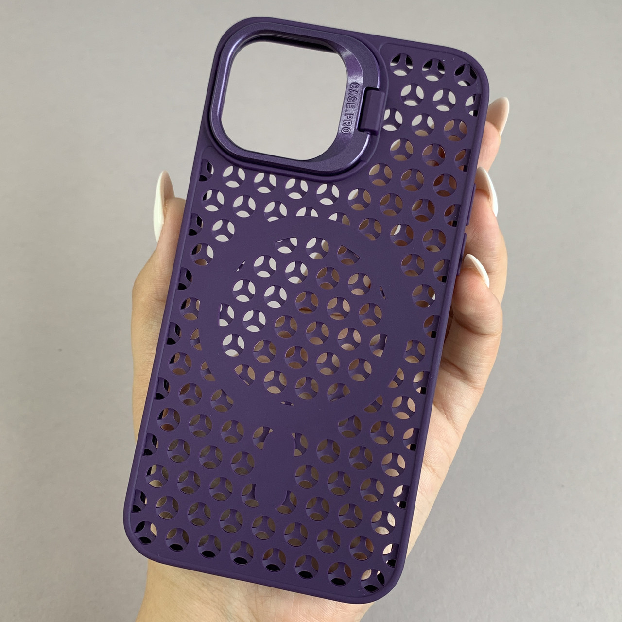 Чохол для Apple iPhone 11 Pro силіконовий чохол з підставкою на телефон айфон 11 про фіолетовий k2n