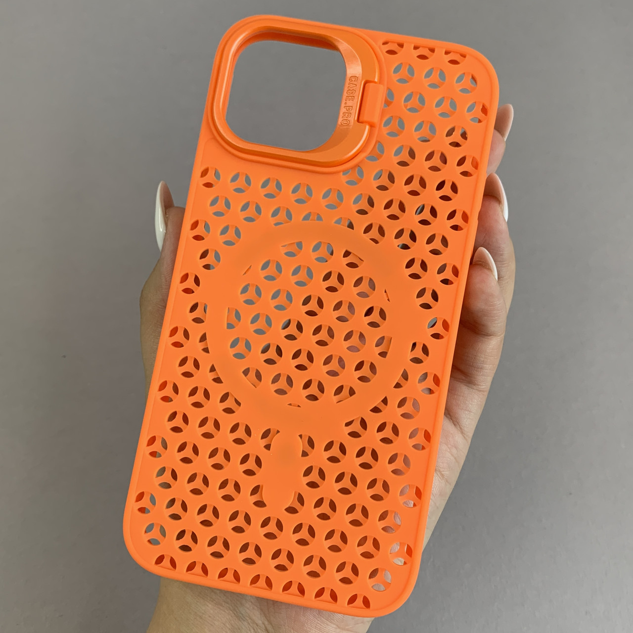 Чохол для Apple iPhone 11 силіконовий чохол з підставкою на телефон айфон 11 помаранчевий k2n