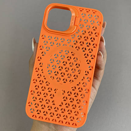 Чохол для Apple iPhone 11 силіконовий чохол з підставкою на телефон айфон 11 помаранчевий k2n, фото 1