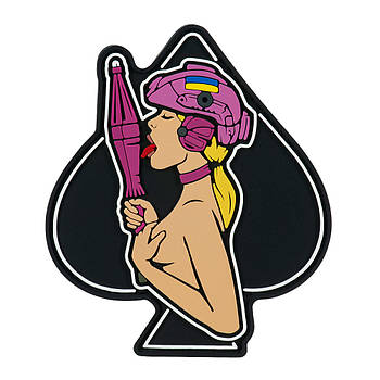 Нашивка / шеврон Brand Element (PVC) Піка-дівчина Yellow/Pink