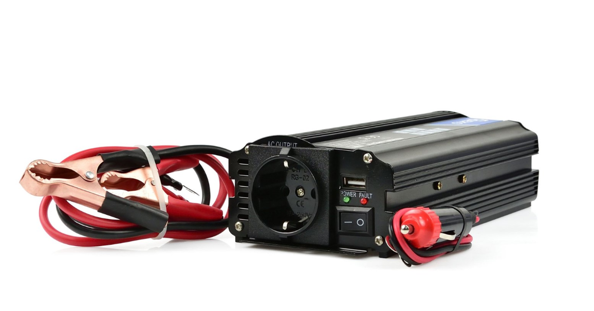 Інвертор — перетворювач напруги 12V/230V (500/1000W) GEKO G17004, фото 1