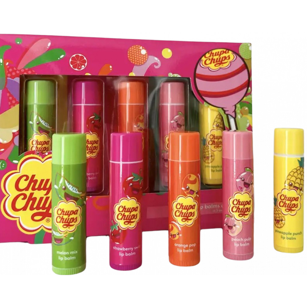 Набір бальзамів для губ Chupa Chups, 5 шт
