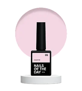 Камуфлюючий топ для нігтів Nailsoftheday Color top 05 коричневий нюд, 10 мл