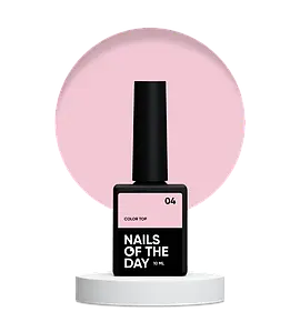 Камуфлюючий топ для нігтів Nailsoftheday Color top 04 світло бежевий, 10 мл