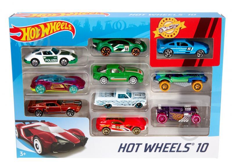 Набір з 10 машинок Хот Вілс Hot Wheels 10 Car Gift Pack (в асортименті) 54886
