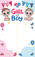 Плакат для Гендер Пати Girl or Boy 75х120 см