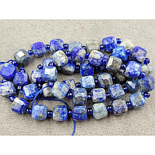 Намистини Лазурит кубик натуральний гранований 7мм