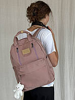 Городской женский рюкзак с мишкой | Вместительный рюкзак для ноутбука | Трендовый молодежный рюкзак | Рюкзачок