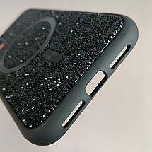Чохол для Apple iPhone 11 чохол Swarowski з MagSafe з магсейф на телефон айфон 11 чорний l9h, фото 5