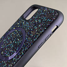 Чохол для Apple iPhone 11 чохол Swarowski з MagSafe з магсейф на телефон айфон 11 фіолетовий l9h, фото 4