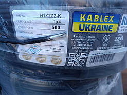 Кабель 1х4 для сонячних панелей H1Z2Z2-K КОБЛЕКС, дріт Solar чорний, раз 10 метрів