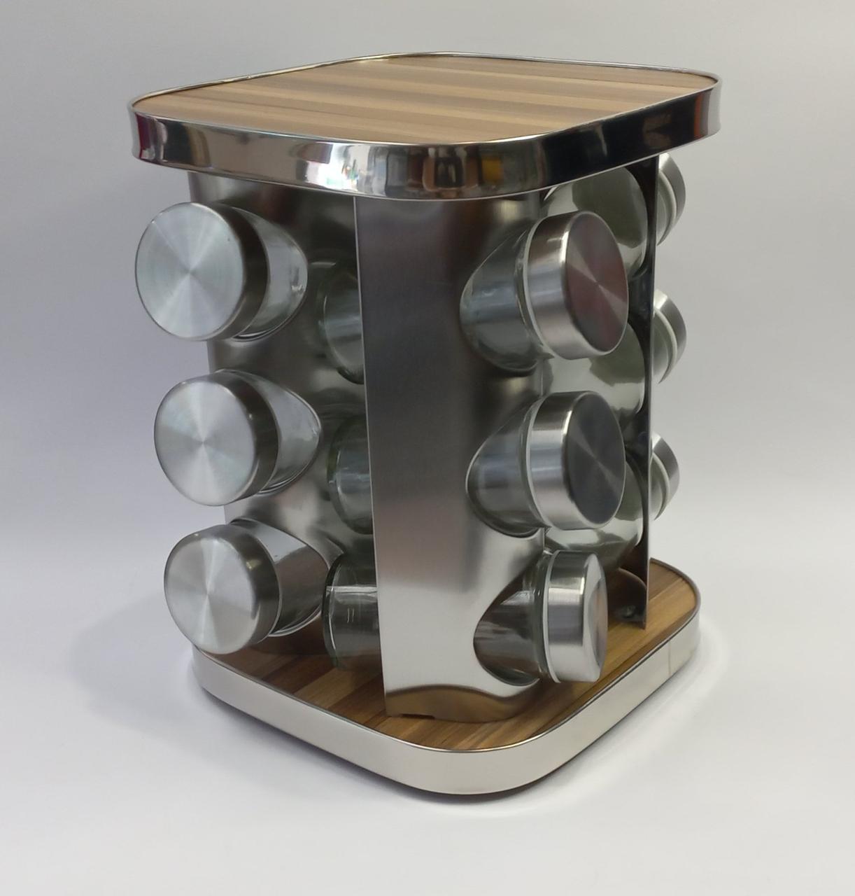 Набір для спецій Edenberg EB-18002 13 предметів з підставкою що обертається, фото 1