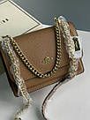 Жіноча сумка Коуч коричнева Coach Brown Mini Klare Crossbody in Signature, фото 7