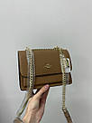 Жіноча сумка Коуч коричнева Coach Brown Mini Klare Crossbody in Signature, фото 9