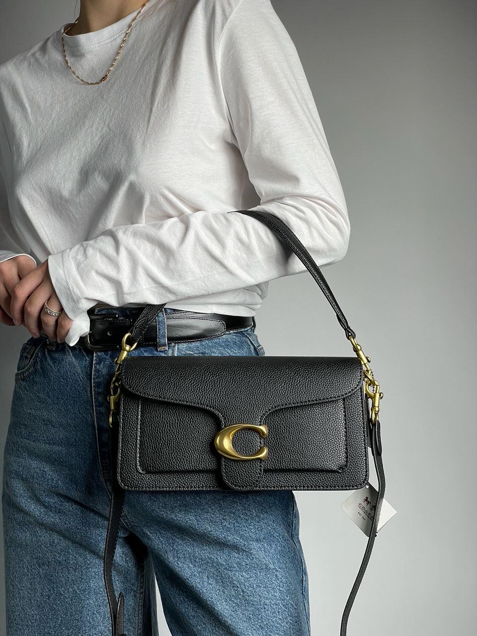 Жіноча сумка Коуч чорна Coach Black Tabby Shoulder Bag 26