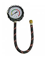 Манометр металевий вантажний 12атм "TG08" (гнучкий шланг/двох сторонній наконечник) МШ 620