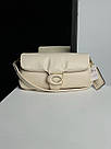 Жіноча сумка Коуч бежева Coach Beige Pillow Tabby 26 Leather Shoulder Bag, фото 9