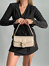 Жіноча сумка Коуч бежева Coach Beige Pillow Tabby 26 Leather Shoulder Bag, фото 6