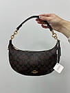 Жіноча сумка Коуч коричнева Coach Brown Payton Hobo In Signature Canvas, фото 8