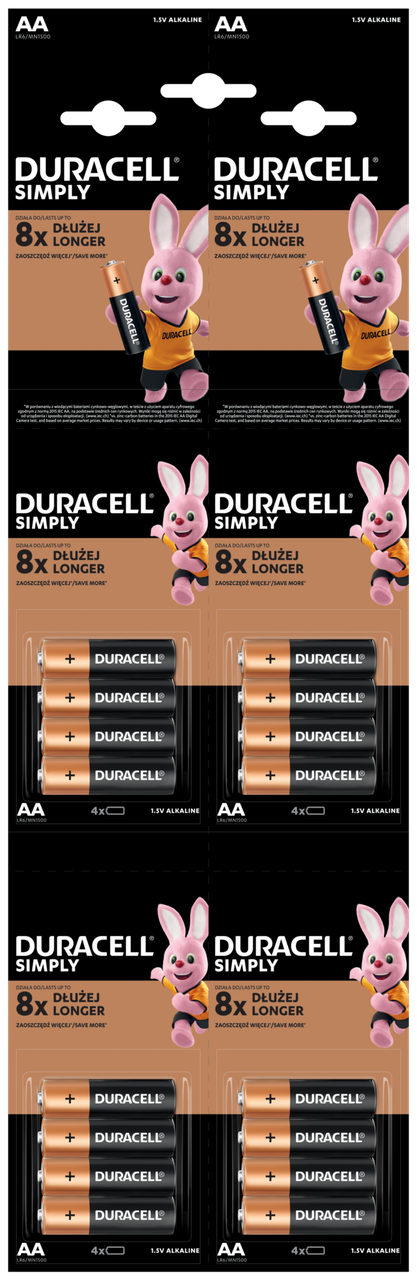 Батарейки Duracell Base AA, LR6 (ціна за 4 шт)