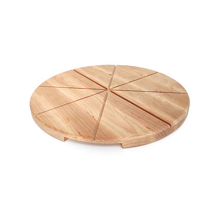 Дошка кругла Pizza 35*2см із жолобами mz728320 MAZHURA, фото 1