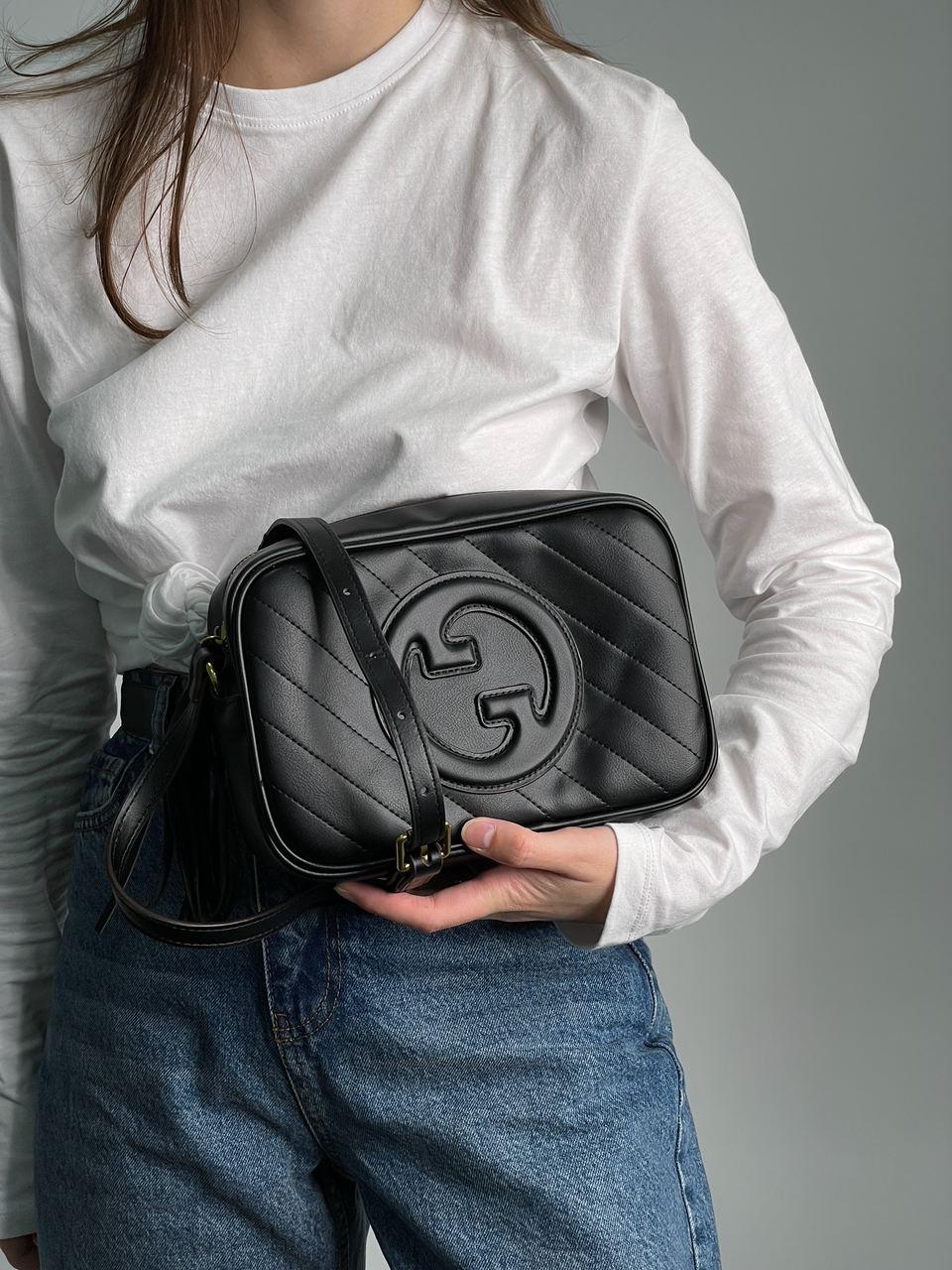 Жіноча сумка Гуччі чорна Gucci Black Blondie Medium Shoulder Bag