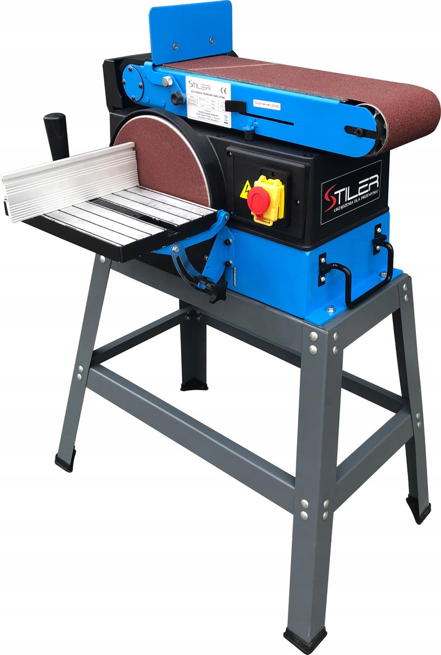 Стрічково-дисковий шліфувальний верстат STILER 150X1220CM 6X10, фото 1