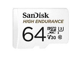 Карта пам'яті SanDisk 64GB microSDXC High Endurance UHS-I U3 V30 (SDSQQNR-064G-GN6IA)
