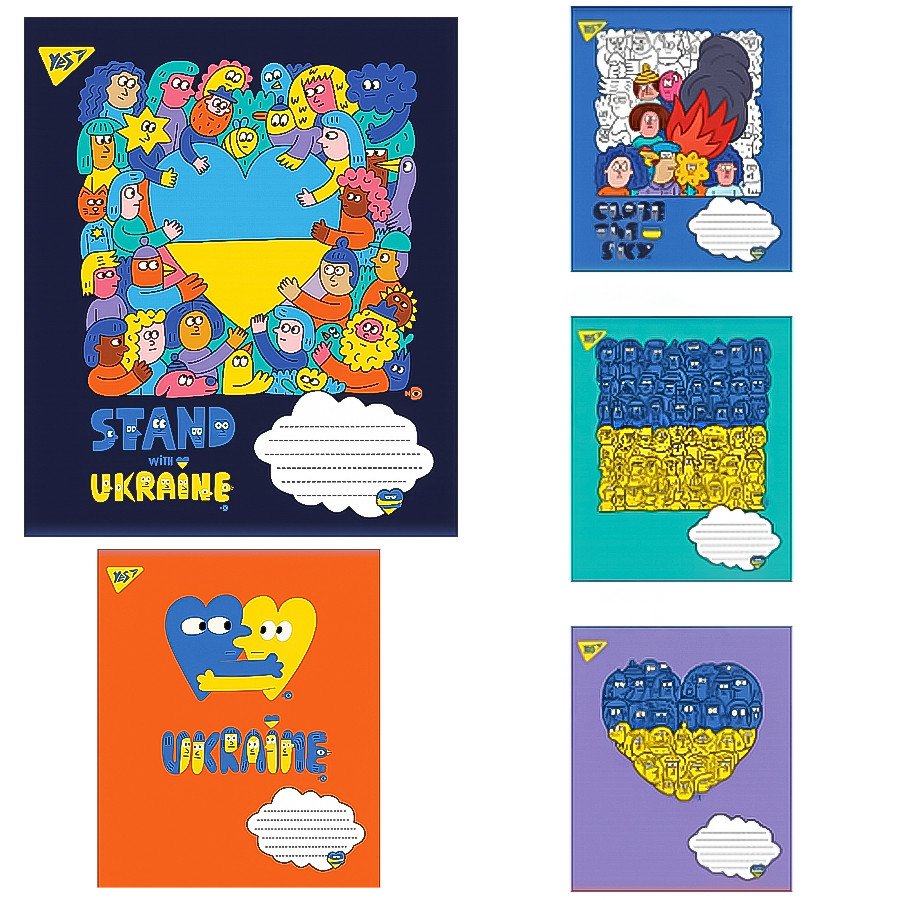 Зошит, 96 аркушів, клітинка, "Ukraine", YES, Арт.54942