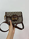 Жіноча сумка Гуччі коричнева Gucci Brown, фото 5